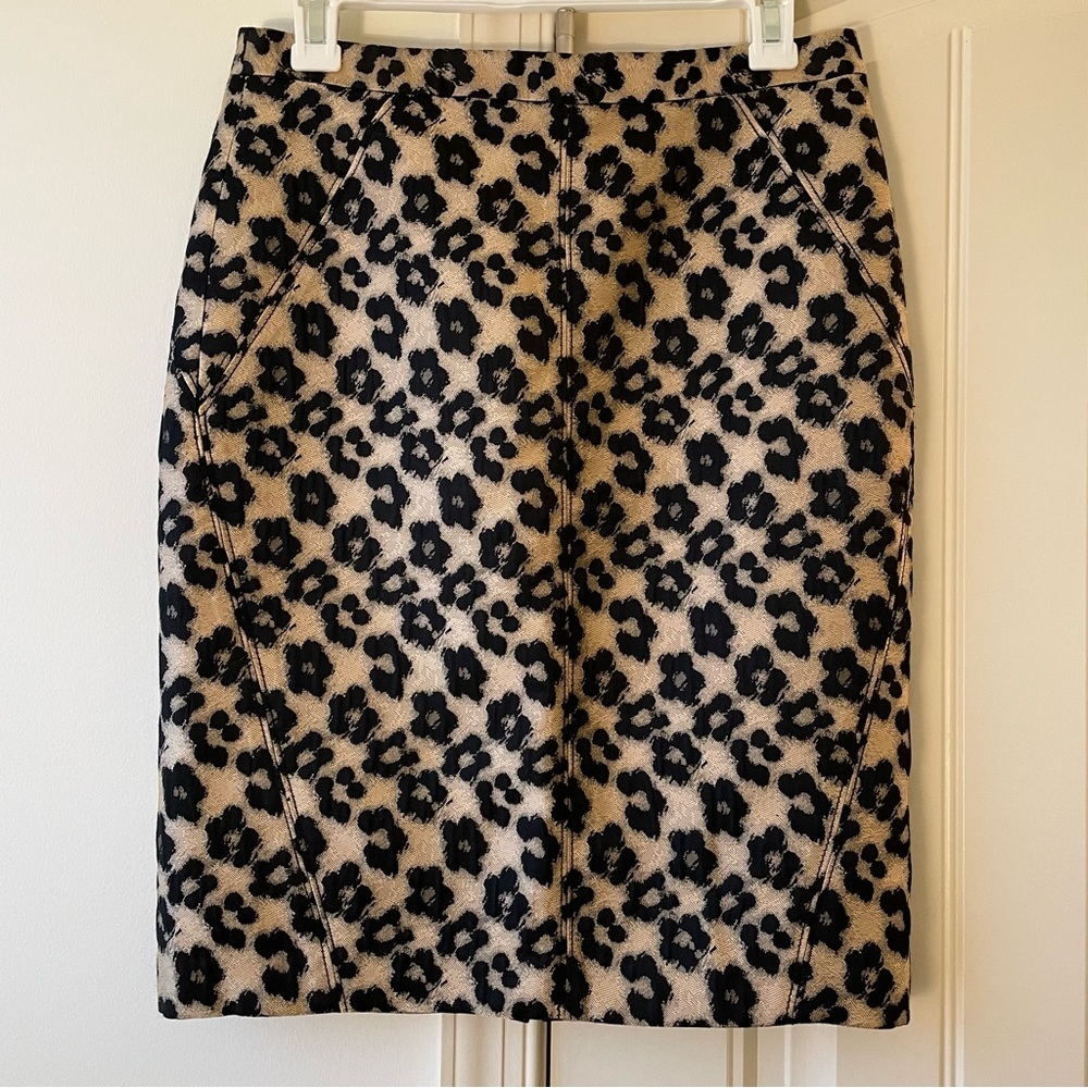 Ann Taylor Pencil Skirt - Floral Animal Print - Well Made!